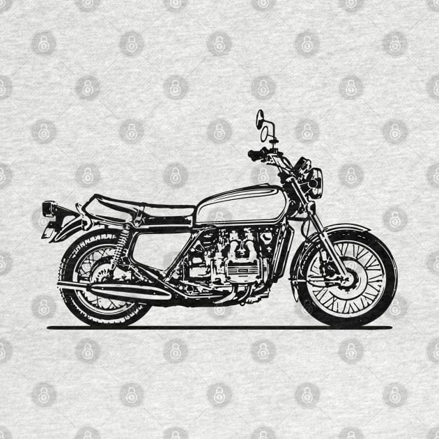 GL1000 Motorcycle Sketch Art by DemangDesign